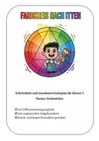 Vorschau - Stundenentwürfe - Farbenlehre: Lückentext & Farbkreis zum Ausmalen (Klasse 5) - Deckblatt