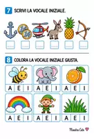 anteprima - Esercizi - 30 SCHEDE ATTIVITA' COMPLETA DI ESERCITAZIONE SULLE VOCALI - Pagina 2