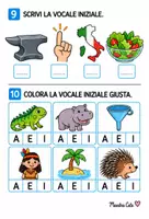 anteprima - Esercizi - 30 SCHEDE ATTIVITA' COMPLETA DI ESERCITAZIONE SULLE VOCALI - Pagina 3