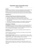 Vorschau - Stundenentwürfe - Farbenlehre: reine und getrübte Farben (Klasse 5) - Seite 1