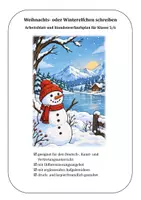 Vorschau - Stundenentwürfe - Ein Winter-Elfchen schreiben und verzieren (Klasse 5/6) - Deckblatt