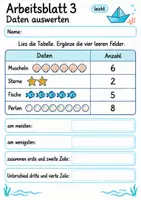 Vorschau - Arbeitsblätter - Daten auswerten Klasse 4 | Mathematik Klasse 4 | 10 Arbeitsblätter als PDF - Seite 3
