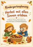 Vorschau - Stundenentwürfe - Herbst 4 Wochen Planung Sinneserleben - Deckblatt