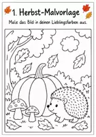 Vorschau - Arbeitsblätter - Herbst Mal-Vorlage - Seite 3