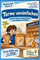 Vorschau - Arbeitsblätter - Terme vereinfachen- In der Bäckerrei - Deckblatt