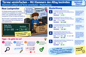 Vorschau - Arbeitsblätter - Terme vereinfachen- Mit Klammern - Seite 2