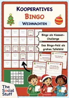 Vorschau - Spiele - Weihnachten: Kooperatives Bingo | Kooperatives Bewegungsspiel für die Grundschule - Deckblatt