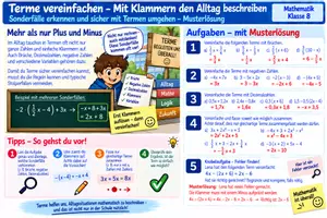 Vorschau - Arbeitsblätter - Terme vereinfachen- Fälle erkennen und sichern - Seite 2
