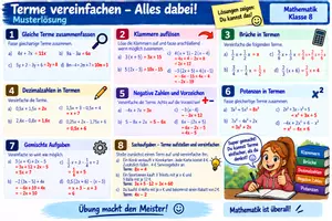 Vorschau - Arbeitsblätter - Terme vereinfachen- Alles dabei - Seite 2