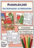 Vorschau - Mal- und Bastelvorlagen - Weihnachten: Wutmonster-Ausmalbilder | 8 kostenlose Motive zu Wut & Gefühlen - Deckblatt