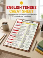 Vorschau - Arbeitsblätter - English tenses cheat sheet for 8th grade - Deckblatt