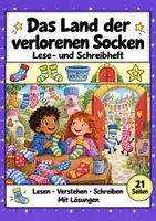 Vorschau - Arbeitsblätter - Das Land der verlorenen Socken: Deutsch Lesen, Schreiben, Leseheft, Schreibheft und Arbeitsblätter mit Lösungen - Deckblatt