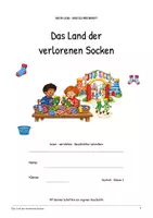 Vorschau - Arbeitsblätter - Das Land der verlorenen Socken: Deutsch Lesen, Schreiben, Leseheft, Schreibheft und Arbeitsblätter mit Lösungen - Seite 1