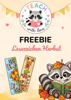 Vorschau - Mal- und Bastelvorlagen - FREEBIE - Lesezeichen Herbstmotive - Deckblatt
