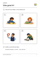 Vorschau - Arbeitsblätter - Der Zug aus gefaltetem Papier: Deutsch Lesen, Schreiben, Leseheft, Schreibheft und Arbeitsblätter mit Lösungen - Seite 2