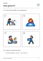 Vorschau - Arbeitsblätter - Die kleine Schneeflockenfabrik: Deutsch Lesen, Schreiben, Leseheft, Schreibheft und Arbeitsblätter mit Lösungen - Seite 2