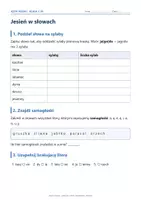 zapowiedź - Jesień w słowach – sylaby, litery i zdania (klasa 2) - obwoluta