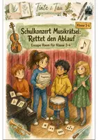 Vorschau - Arbeitsblätter - Musik Klasse 4 – Schulkonzert Musikrätsel Escape Room Aufgaben Notenwerte - Deckblatt