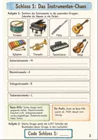 Vorschau - Arbeitsblätter - Musik Klasse 4 – Schulkonzert Musikrätsel Escape Room Aufgaben Notenwerte - Seite 2