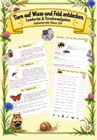 Vorschau - Arbeitsblätter - Feld- und Wiesentiere Kartei - Deckblatt