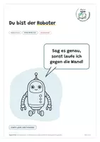 Vorschau - Stundenentwürfe - Du bist der Roboter: Vertretungsstunde - Deckblatt