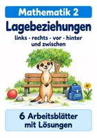 Vorschau - Arbeitsblätter - Lagebeziehungen üben – Mathematik Klasse 2 - Deckblatt