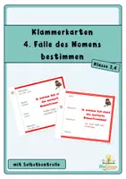 Vorschau - Spiele - 4 Fälle des Nomens bestimmen - Klammerkarten - Deckblatt