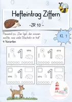 Vorschau - Arbeitsblätter - Hefteintrag Ziffern - Der Igel, der wissen wollte, wie viele Stacheln er hat (Kl. 1) - Deckblatt
