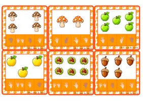 Aperçu - Apprentissages en autonomie - 🔢🍁36 cartes à pinces de l’automne : les nombres de 1 à 6 🔢🍁 - Page 1