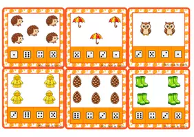 Aperçu - Apprentissages en autonomie - 🔢🍁36 cartes à pinces de l’automne : les nombres de 1 à 6 🔢🍁 - Page 3
