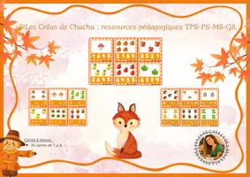 Aperçu - Apprentissages en autonomie - 🔢🍁36 cartes à pinces de l’automne : les nombres de 1 à 6 🔢🍁 - Page de couverture