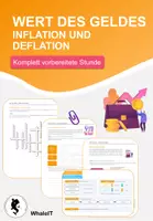 Vorschau - Stundenentwürfe - Wert des Geldes - Inflation und Deflation - Komplett vorbereitete Stunde - Wirtschaft - Deckblatt