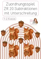 Vorschau - Bildkarten - Zuordnungsspiel ZR 20 Minus mit Unterschreitung - Deckblatt