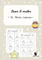 Vorschau - Arbeitsblätter - Lesen & Malen – Laternen (St- Martin) | Leseverstehen für Klasse 1-3 (3fach differenziert) - Deckblatt