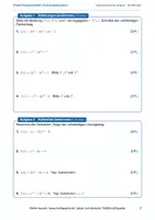 Vorschau - Klassenarbeiten - Probe-Klassenarbeit: Kurvendiskussion ganzrationaler Funktionen – Ableitungen, Extrem- und Wendepunkte (Oberstufe / Sek II) - Seite 1