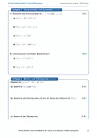 Vorschau - Klassenarbeiten - Probe-Klassenarbeit: Kurvendiskussion ganzrationaler Funktionen – Ableitungen, Extrem- und Wendepunkte (Oberstufe / Sek II) - Seite 2
