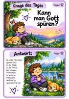 Vorschau - Bildkarten - ✝️ Frage des Tages Religion – Christentum | 100 Fragekarten mit Antworten für den Religionsunterricht ✝️ - Seite 2