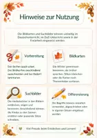 Vorschau - Bildkarten - Herbstwörter - 30 Bildkarten & 3 Suchbilder für Klasse 1 & DaZ - Seite 1