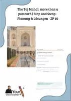 Vorschau - Stundenentwürfe - The Taj Mahal, 1 Unterrichtsstunde– Lehrkraft, Material, Stop and swap & Lösungen – ZP 10 - Deckblatt