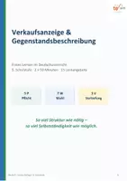 Vorschau - Unterrichtsreihen - Verkaufsanzeige_Gegenstandsbeschreibung_5_to_teach - Seite 1