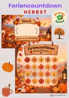 Vorschau - Mal- und Bastelvorlagen - Herbstferien Countdown - Deckblatt
