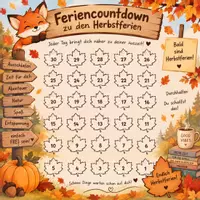 Vorschau - Mal- und Bastelvorlagen - Herbstferien Countdown - Seite 3