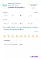 zapowiedź - Matematyka - Sprawdzian: dodawanie odejmowanie do 10 klasa1 - obwoluta