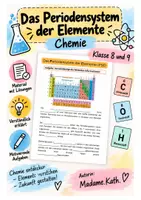 Vorschau - Arbeitsblätter - Periodensystem der Elemente (PSE) - Deckblatt