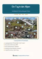 Vorschau - Arbeitsblätter - Ein Tag in den Alpen – Lesespurgeschichte mit Rätselaufgaben (Klasse 5) - Seite 1