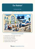Vorschau - Arbeitsblätter - Der Bahnhof – Eine Reise mit der Bahn – Lesespurgeschichte mit Rätselaufgaben (Klasse 5) - Seite 1