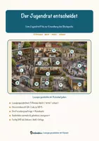 Vorschau - Mal- und Bastelvorlagen - Der Jugendrat entscheidet – Lesespurgeschichte mit Rätselaufgaben (Klasse 6) - Seite 1