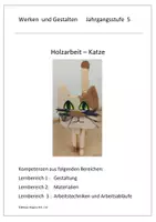 Vorschau - Stundenentwürfe - Holzarbeit - Katze Mimi - Deckblatt