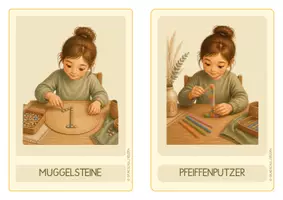 Vorschau - Stationenlernen - Ziffernstraße/Zahlenweg - Stationskarten & Laufzettel - Boho Design - Seite 2