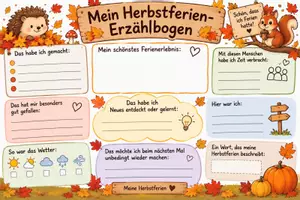 Vorschau - Aufgabenkarten - Herbstferien - Ferienbericht - Seite 1